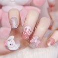 thumbnail image 1 of Uñas postizas Tezocr medianas cuadradas con diseño de caricatura, 24 piezas, acrílicas, 1 of 5