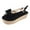 Black, variant on Sandals for Women Under $10 Women's Bowknot Open Toe Casual Shoes Solid Comfortable Platform Wedge Sandals Shoes
