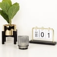 thumbnail image 2 of Koyal Wholesale Light Grey Ribbed Glass Votive Candle Holders - Aesthetic Decor & Candle Holders for Decor, Pack of 6, 2 of 5