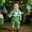 Green, variant on Infant St. Patrick's Day Cartoon Print 2-Piece Outfit – Short Sleeve Romper & Suspenders Shorts Set (0 to 18 Months)