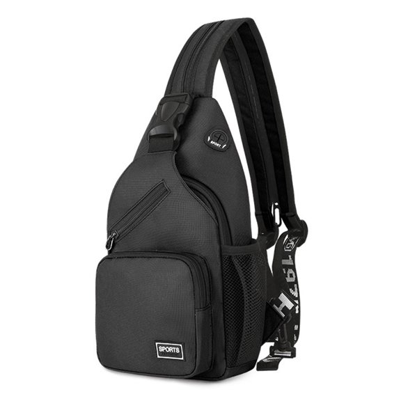 Milue Unisex Small Sling Backpack Multipurpose Waterproof Crossbody Shoulder Chest Bag Travel Hiking Large Capacity Daypack Knapsack with Earphone Hole