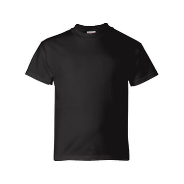 Hanes Boy`s 5.2 oz COMFORTSOFT HEAVYWEIGHT T-Shirt (Pack of 2) 2 Black