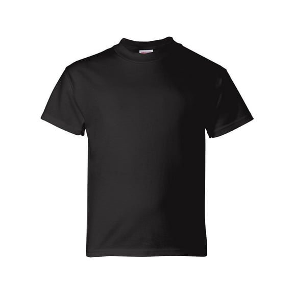 2-Pack Hanes ComfortSoft Youth Short Sleeve Tagless T-Shirt, Black, XL 14/16