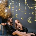 thumbnail image 4 of Cheerland Bohemian Moon Phase Hanging Garland, Gold Star Moon Banner, 10-Pack, 4 of 6