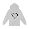 thumbnail image 5 of kpoplk Girl's Boy's Hoodie Long Sleeve Soft Sweatshirt Graphic Hoody Kids Cute Pullovers Top Clothes For Girls 5-6 Years,Grey, 5 of 6