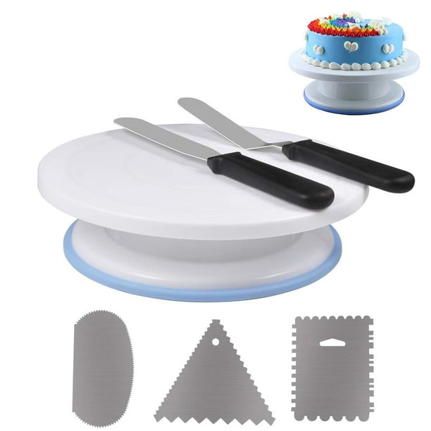 WALFRONT 11 Inch Rotating Cake Turntable, Birthday Cake Decorating
