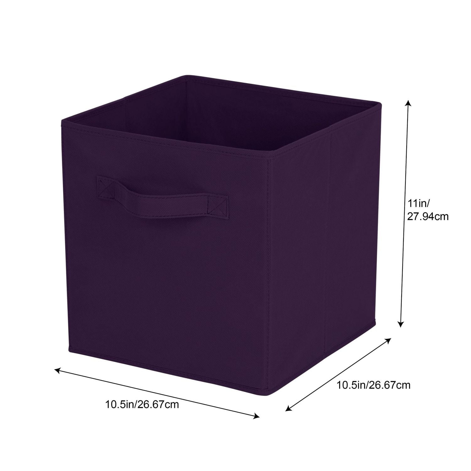 Mainstays Storage Cube Basket Box, Foldable, Home Organization, Main Materials Are Non Worn Fabric and Paper Card, Perfect for Nursery, Playroom Etc.