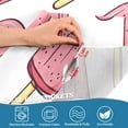 thumbnail image 3 of Yayeee Kitchen Curtains Tier Pair Light Filtering 27"x36" Rod Pocket Short Cafe Window Panel, Pink Ice Cream, 3 of 7