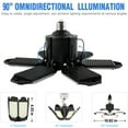 thumbnail image 3 of BN-LINK 2 Pack Garage Lights, 18500LM 6500K Deformable LED Garage Light with 6+1 Adjustable Panels, Ultra Bright Lights Workshop Warehouse, Black, 3 of 7