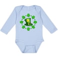 thumbnail image 3 of Inktastic St. Patricks Day shamrocks and hat Boys or Girls Long Sleeve Baby Bodysuit, 3 of 5