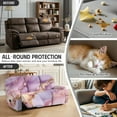 thumbnail image 6 of COEQINE Stretch Recliner Couch Cover Heavy Duty Reclining Sofa Cover 8 Pieces 3 Seater Lazy Boy Recliner Chair Slipcover Thick Soft Furniture Protector, Pink Gold Marble, 6 of 8