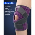 thumbnail image 2 of Rodillera ABYON para mujeres y hombres, talla grande, para desgarro de menisco, ligamento cruzado anterior (LCA) y artritis. Rodillera con estabilizadores laterales dobles y correas de compresión cruz, 2 of 5