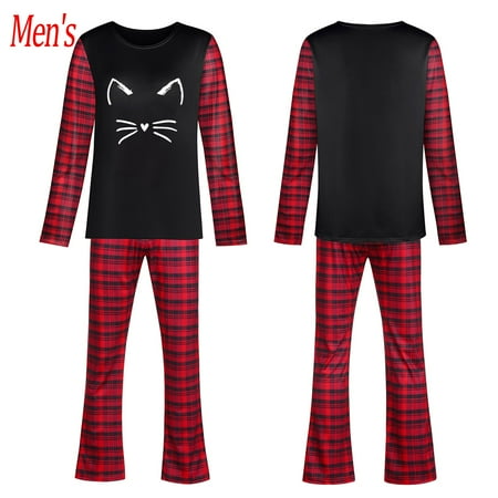 

Ovzne Valentine s Man Women Adults Blouse Tops Pants Family Clothes PajamasPrints Set