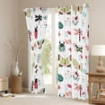 thumbnail image 3 of Homewish Kawaii Ladybug Insect Curtains Pack of 2 (42x84 Each) for Kids, Butterfly Dragonfly Curtains Blackout, Cartoon Flower Plant Bedroom Curtains, Window Curtains Decor, 3 of 6