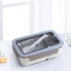 thumbnail image 3 of Fiambrera Portátil de Plástico con Hebilla de Cierre, Compartimento Doble con Compartimentos para Condimentos, Gran Capacidad para Comidas, Ideal para Picnics En La Oficina, Incluye Cuchara,, 3 of 4