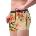 thumbnail image 2 of Uemuo Vintage Bird Pattern Men's Boxer Briefs,Trunk Anti-Chafing,Comfortable, Durable, and Stylish Underwear-Large, 2 of 9