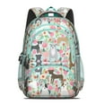 thumbnail image 2 of Cute Pitbull Terriers Dog and Flower Backpack for School,Cute School Bag,Schoolbag with Adjustable Shoulder Straps & Padded Back,16.9 Inch, 2 of 5