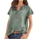 thumbnail image 2 of Tops Fiudx para Mujer Manga Corta Estampado Estilo Étnico Retro Cuello En V, 2 of 4