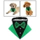 thumbnail image 4 of Collar de bandana ajustable para perro, pañuelo triangular para fiesta de San Patricio Verde Negro S, 4 of 9