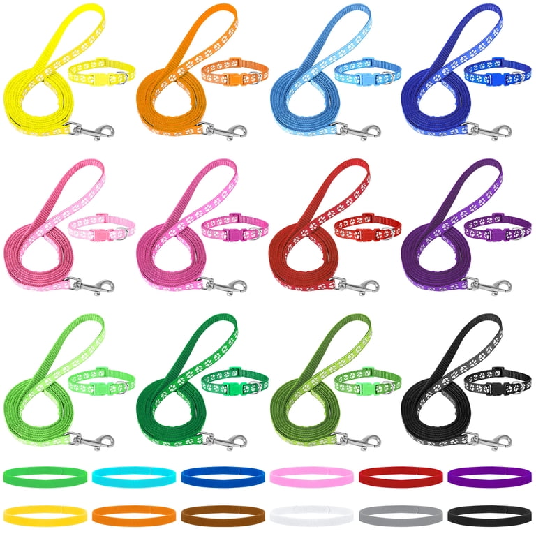 AOWOO 36-Piece Puppy Collar and Leash Set, Multicolor photo 8