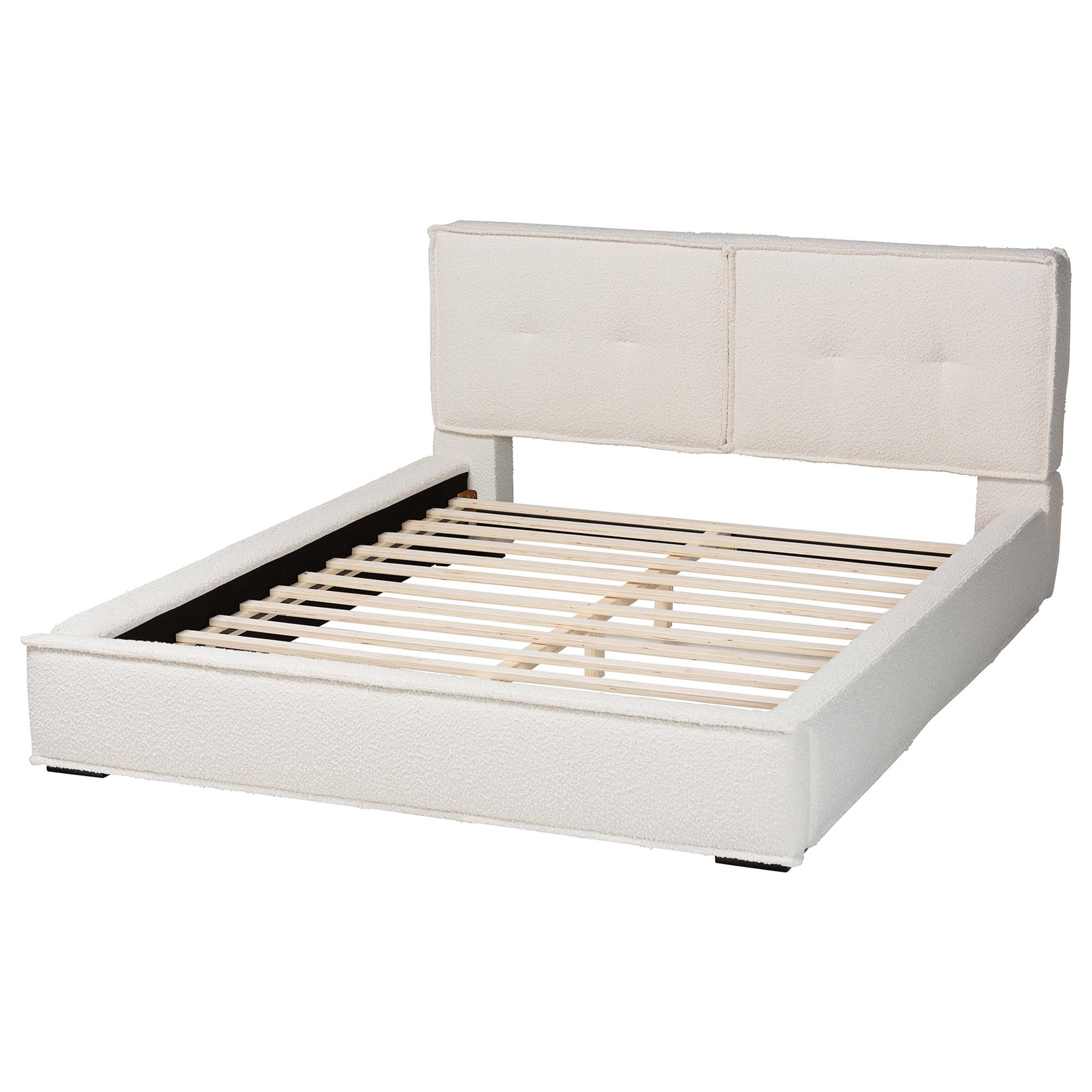 Baxton Studio Laverick Modern Platform Bed, Queen, Cream