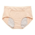 thumbnail image 3 of 3 Pack Period Underwear for Women Medium Waist Cotton Leakproof Comfortable Panties Medium Rise Menstrual Brief, 3 of 6