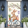 thumbnail image 6 of Pastel Color Easter Banner Floral Wreath Design Rabbit Backdrop Rabbit Pattern Spring Themed Easter Background for Easter Party Spring Celebration Indoor Decoration, 6 of 9