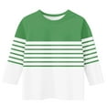 thumbnail image 4 of Fall T Shirts for Boys Girls 3/4 Sleeve Crew Neck Tops Size 3-14 Teens Tweens Casual Color Block Pullover Comfort Basic Going Out Loungewear Tees Top, 4 of 5