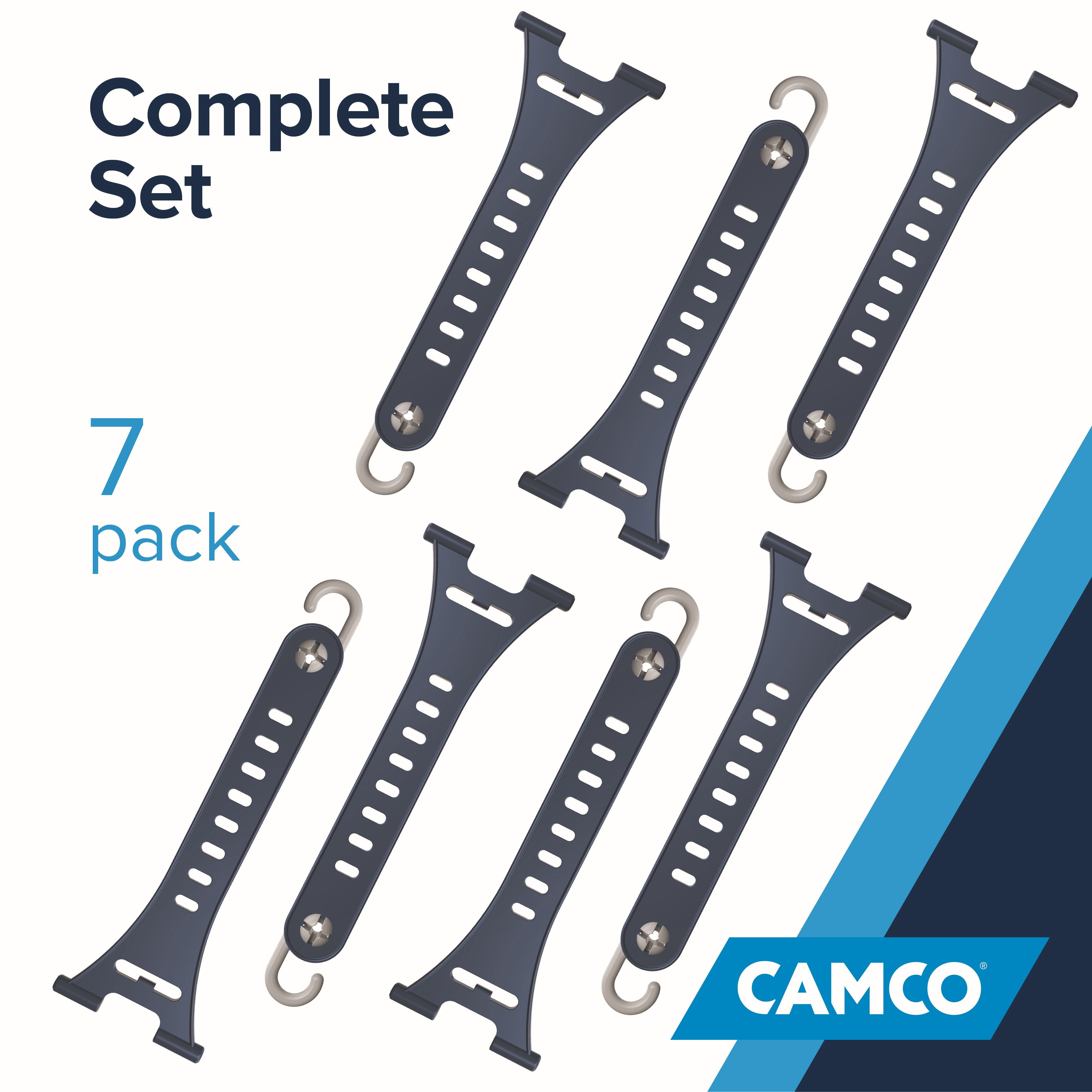 (2 pack) Camco Quick-Set RV Party Light Holders - Gray, 7-Pack (42700)