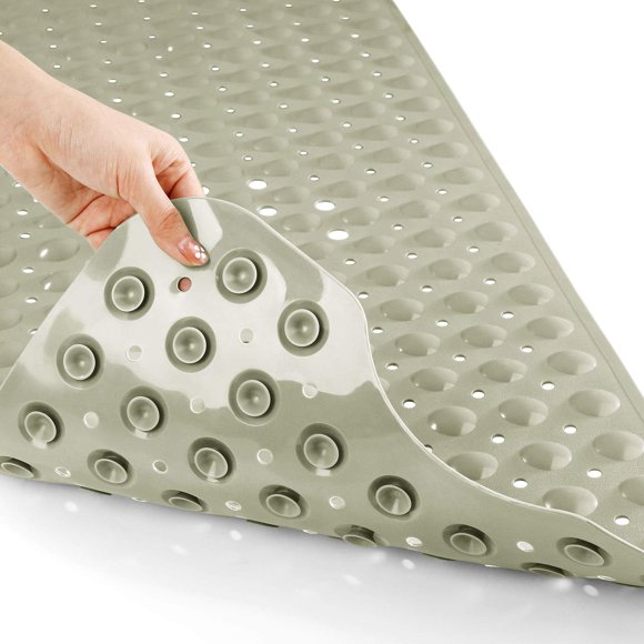 Yimobra Original Bathtub Mat Non-Slip, Extra Long 16 x 40 Inch, Shower Mats for Bathroom Tub with Drain Holes, Machine Wash, Suction Cup, BPA, Latex, Phthalate Free, Camel