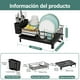 thumbnail image 2 of Escurridor de Trastes Acero Inoxidable,Trastero Escurridor para Encimera de Cocina con Drenaje Automático,Organizador sobre Fregadero Utensilios de Cocina,Organizador de Platos (Negro), 2 of 7