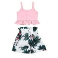 thumbnail image 2 of Sinhoon Cute Flamingo Toddler Baby Girls Pink Vest Crop Tops Flower Shorts Pants Outfits Set Clothes, 2 of 5