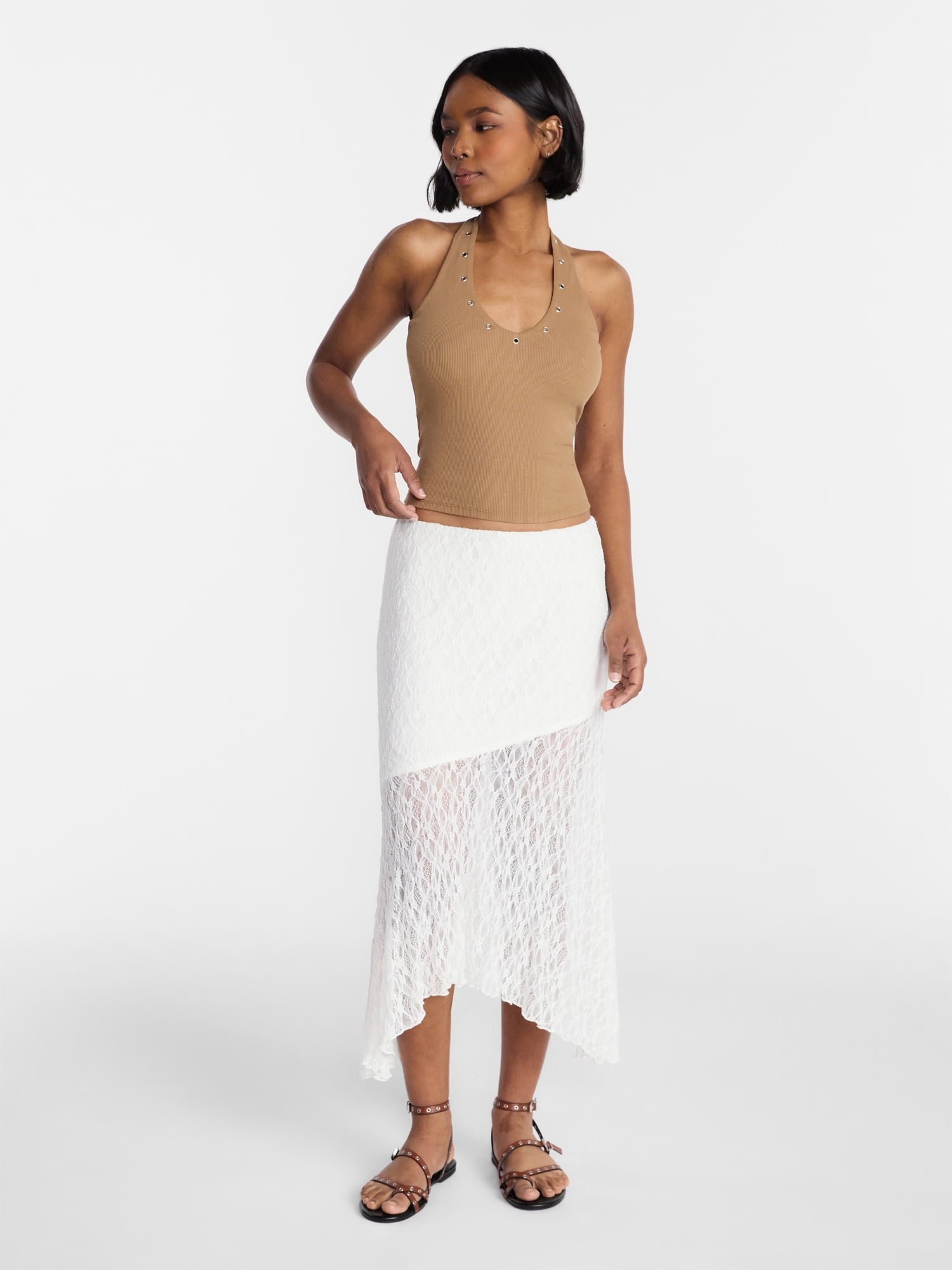 No Boundaries Grommet Halter Top, Women's XXS-XXL
