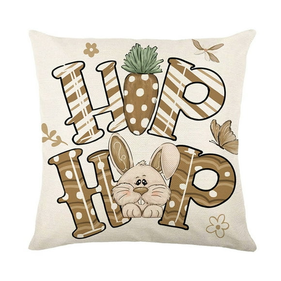 Binwennn Star Toddler Pillowcase Olive Silk Pillowcase Vegan Satin Pillowcase Easter Throw Pillow Covers 17.7 X 17.7” Happy Easter Bunny Decorative Pillow Cover Soft Square Pillow Cover Home Outdoor