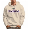 thumbnail image 4 of Men's 100% Cotton Blue FLORIDA Hoodie 330g Thick Pocket Hood, 4 of 16