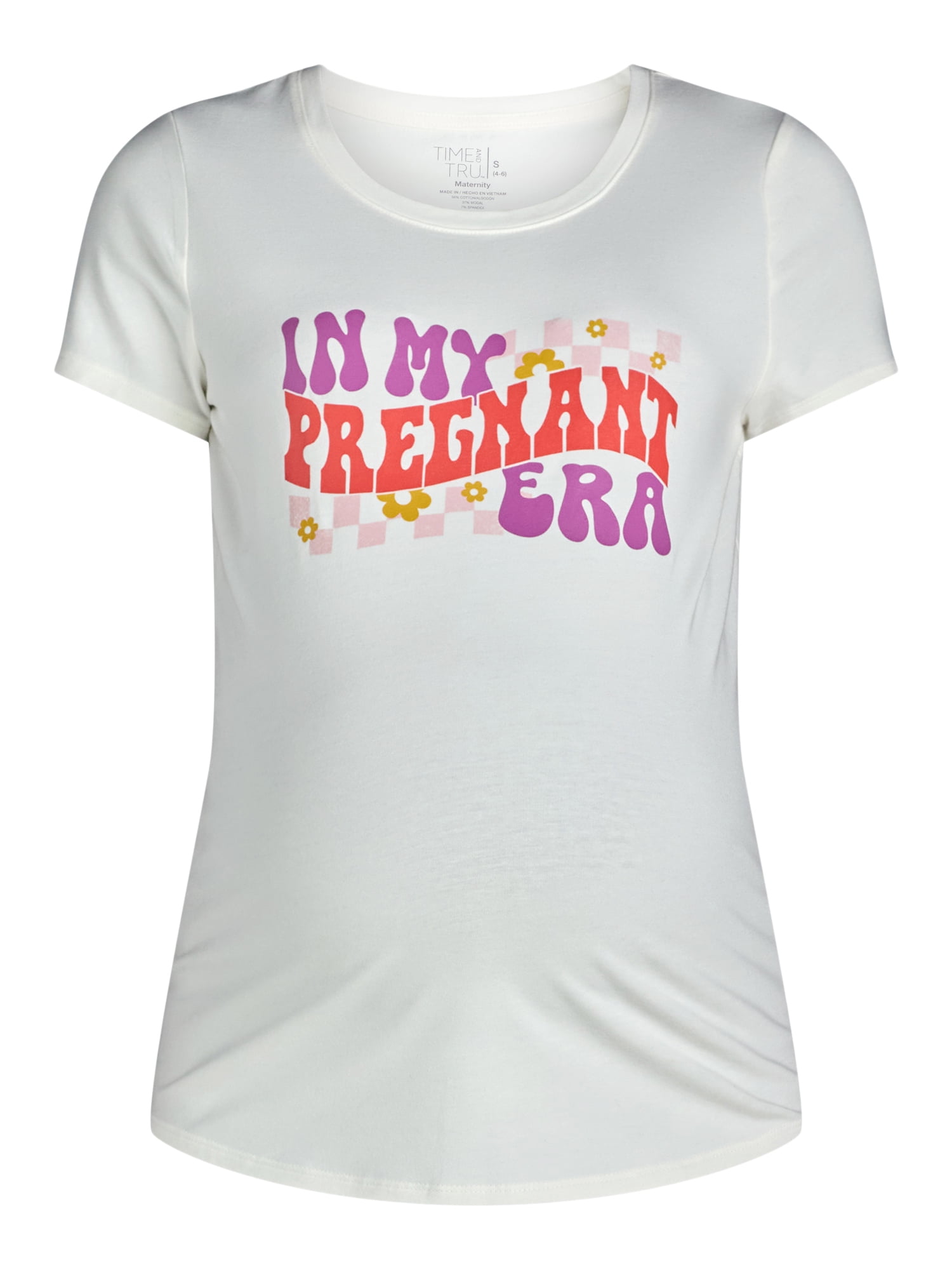 Time and Tru Women’s Maternity Graphic Tee, Sizes S-XXL