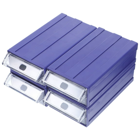 Koolleo 4pcs Stackable Transparent Storage Box Drawer-type Storage Organizer Shoes Holder