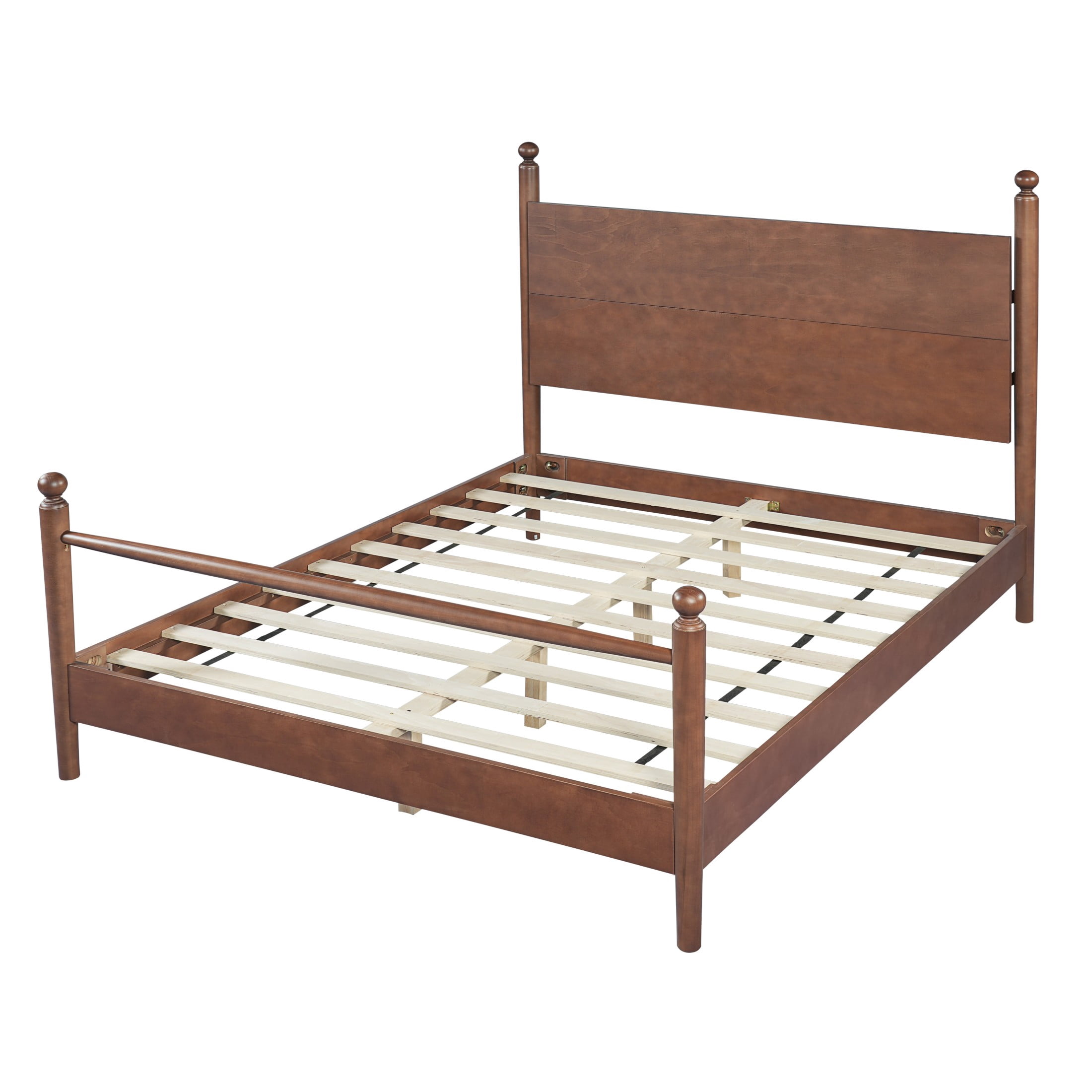 Christopher Knight Home Queen Size Traditional Wooden Bed Frame with Spindle Design, Walnut