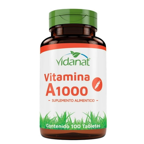 Vitamina A Vidanat 1 Bote con 100 tabletas sin sabor 200mg