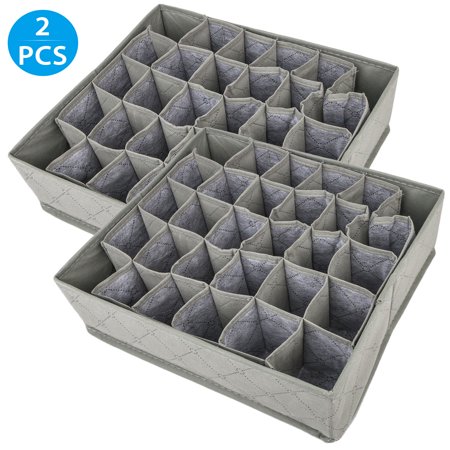 Socks Storage Eeekit 2 Pack 30 Compartment Folding Bamboo