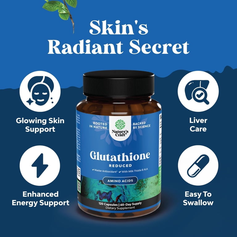 lecithin silymarin glutathione zinc amino acids & vitamins tablets Natures Craft, Reduced Supplement, 120 Capsules, Blue Iron nanoparticles mitigate lead Treat Skin Conditions Size:8