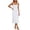 White, variant on Adjustable Spaghetti Strap Nightgown for Women Soft Round Neck Sleeveless Sleepshirt Comfortable Loungewear Beige L