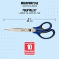 thumbnail image 3 of Hilroy Stainless Steel 7-Inch Scissors, Multipurpose Scissors, Blue Handles, 3 of 6