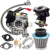 139QMB Carburetor Compatible with GY6 50cc 49cc 4 Stroke Scooter, Includes Intake Manifold & Air Filter, Easy Start, Smooth Idle Performance