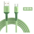 thumbnail image 1 of Charging Cable Mobile Phone 5A Charging USB charging cable Cord TPE Outer Layer Copper Wire USB Cable, Green, 1.5m, Replacement for Android, 1 of 2