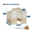 thumbnail image 4 of Large Outdoor Greenhouse, Heavy Duty Wooden Hothouse with Polycarbonate Panels & Lockable Door - Sturdy Wood Frame Garden Conservatory with Adjustable Roof Vent, for Yard, Gardening, 4 of 8