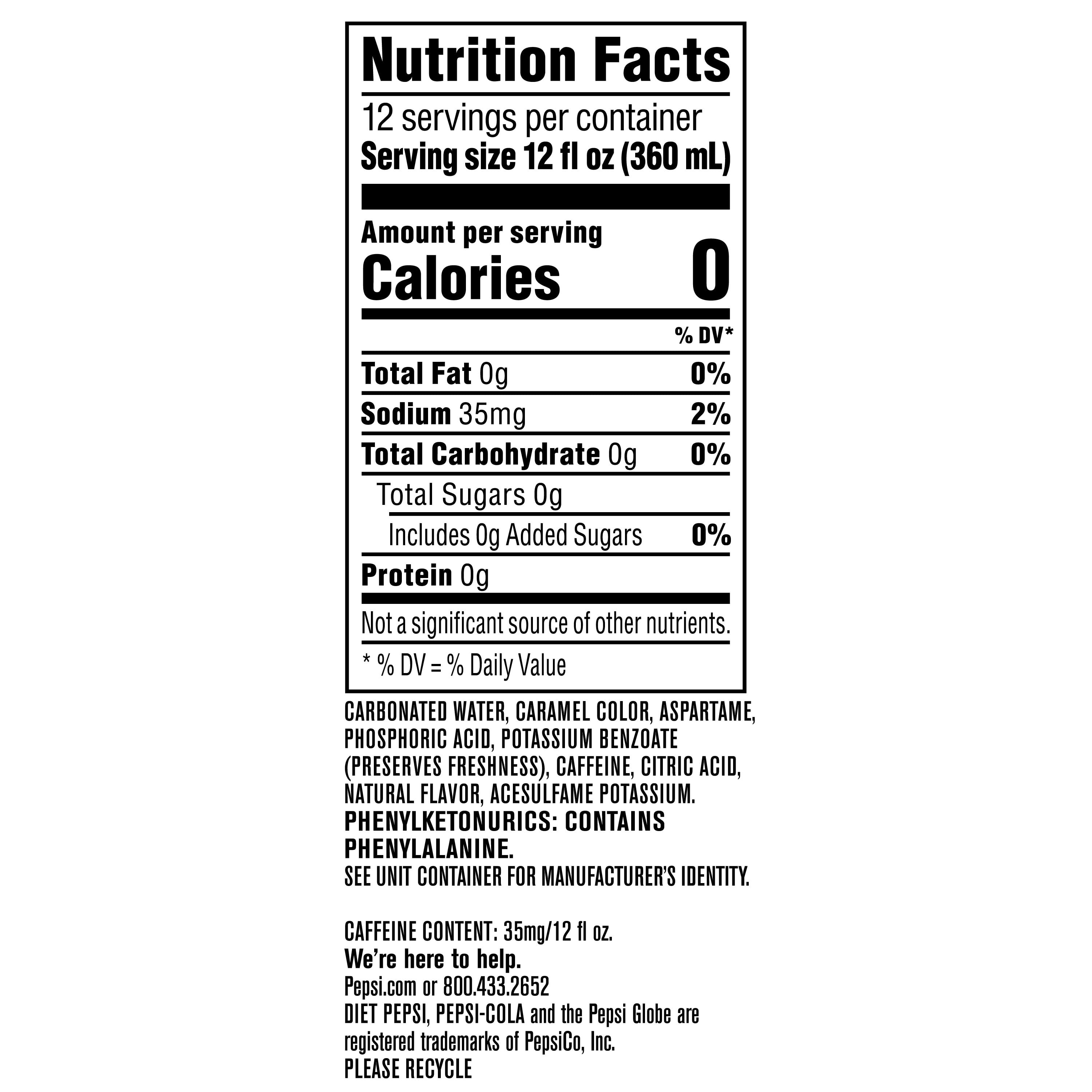 Diet Pepsi Cola Soda Pop, 12 Fl Oz, 12 Pack Cans