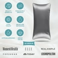 thumbnail image 5 of Bare Home  Mulberry Silk Body Pillowcase, 19 Momme Silk Grey, 5 of 9
