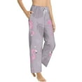 thumbnail image 2 of Xecao Pink Flamingo Women's Straight Lounge Pajama Pants: The Epitome of Relaxed Sleepwear, 2 of 9