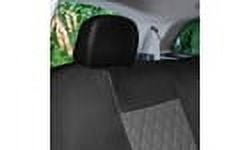 FH Group Ultra Modern Quilted Leatherette Car Seat Covers, Universal Fit Gray Full Set with Air Freshener